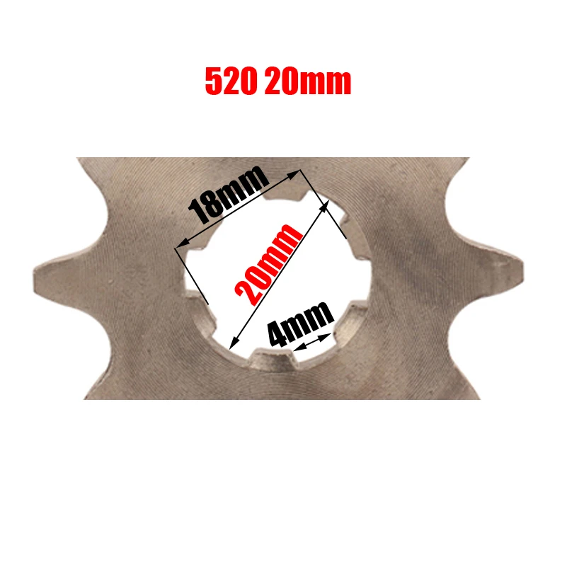 520# 20mm 10T 11T 12T 13T 14T 15T 16T 17T 18T 19T 20T Front Engine Sprocket For Honda Lifan ZongShen YCF ATV Quad Dirt Pit Bike