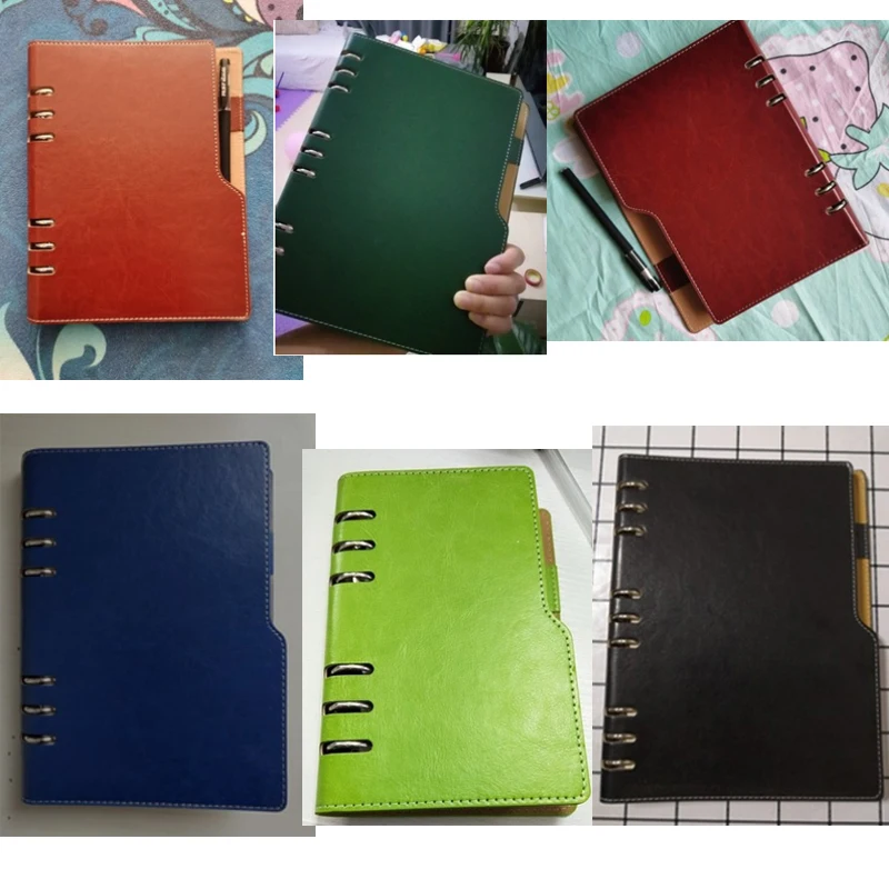 RuiZe Leather Note Book Diary A6 Binder Planner B5 A5 Spiral Botebook Agenda 2023 Hard Cover Business Office Notepad Gift