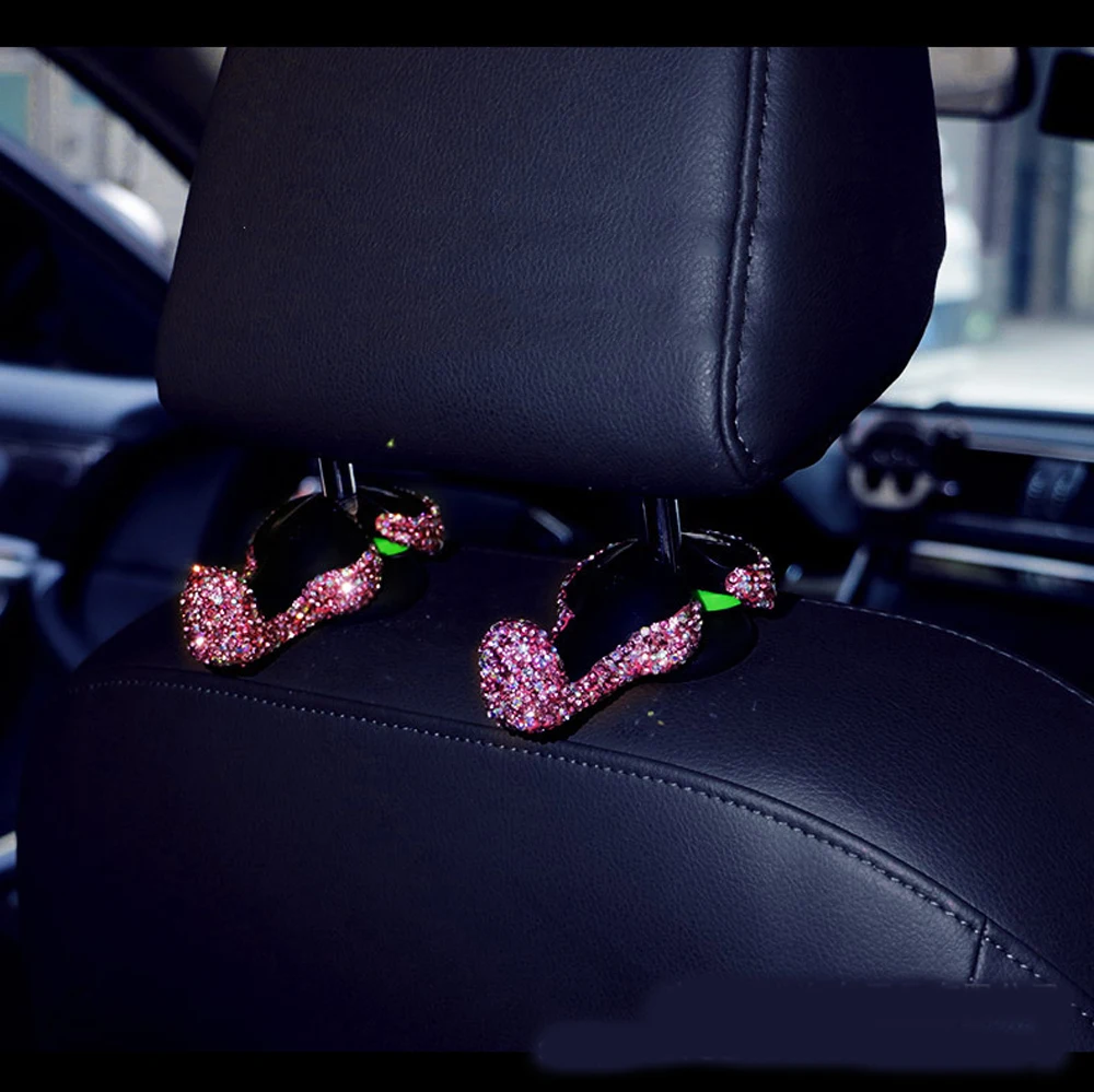 Creative Multifunctional Car With Diamond-Encrusted Hook Car Seat Back Car Inner Rear Seat Invisible New Seat Hook