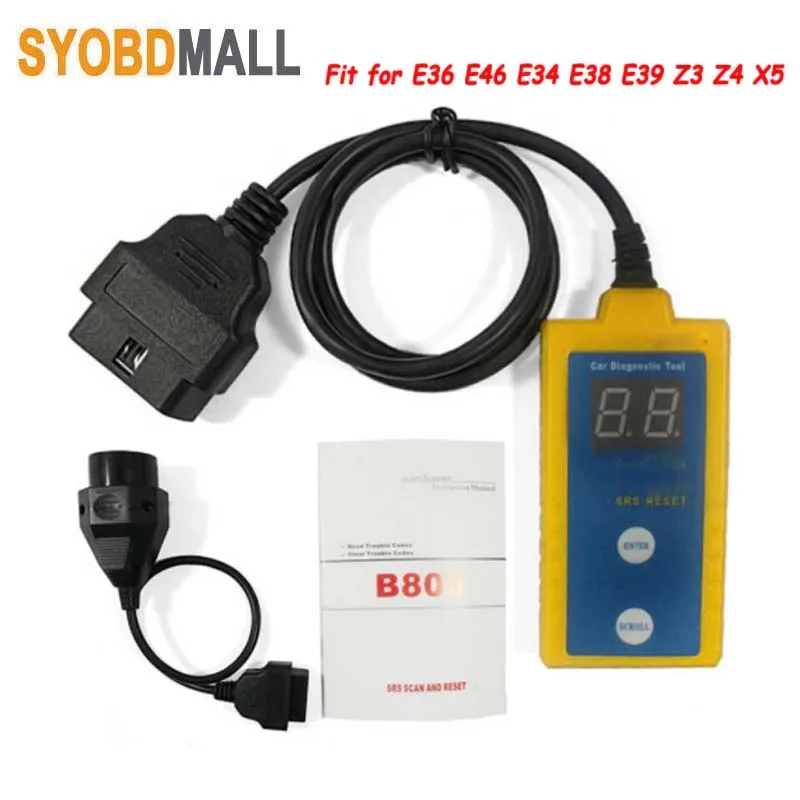 Professional Airbag Scan Reset Tool B800 for BMW 1994-2003 E36 E46 E34 E38 E39 Z3 Z4 X5 B800 Read and Clear Airbag Trouble Codes