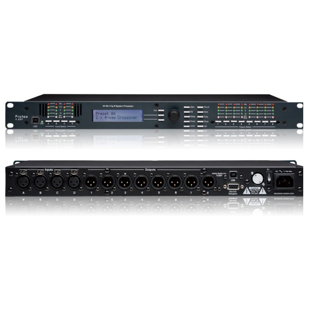 

4Input 8Output Digital Audio Processor 4.8SP Professional DSP Matching With Audio Mixer And Line array speakers