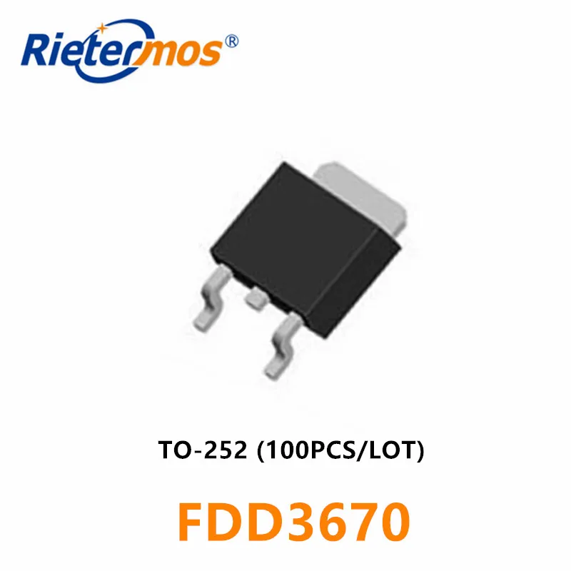 100 шт. FDD3670 3670 TO-252 СДЕЛАНО В КИТАЕ