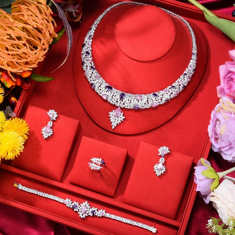 

GODKI Famous Brand Green CZ Luxury African Jewelry Sets For Women Wedding Party Zircon Crystal Dubai Bridal Jewelry Set Gift