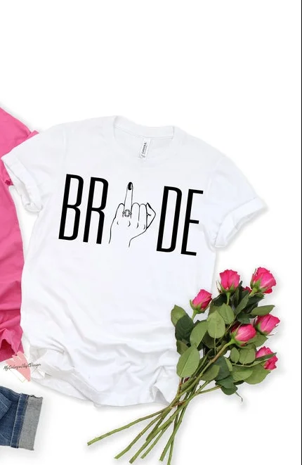 Bride tribe Bachelorette party Bridesmaid proposal gifts tribe Ring finger T-shirt Cotton O Neck Streetwear Female Clothes y2k