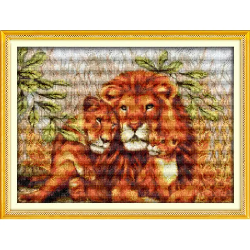 Leone Serie Punto Croce Kit FAI DA TE Modello Animale Aida 14ct 11ct Numero di Stampa della Tela di canapa Ago da Ricamo Kit Decorazione Della Casa