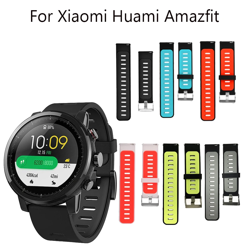 For Xiaomi Huami Amazfit Stratos 2 2S for Xiaomi Huami Amazfit PACe bracelet strap smart watch band 22mm Soft silicone Wristband