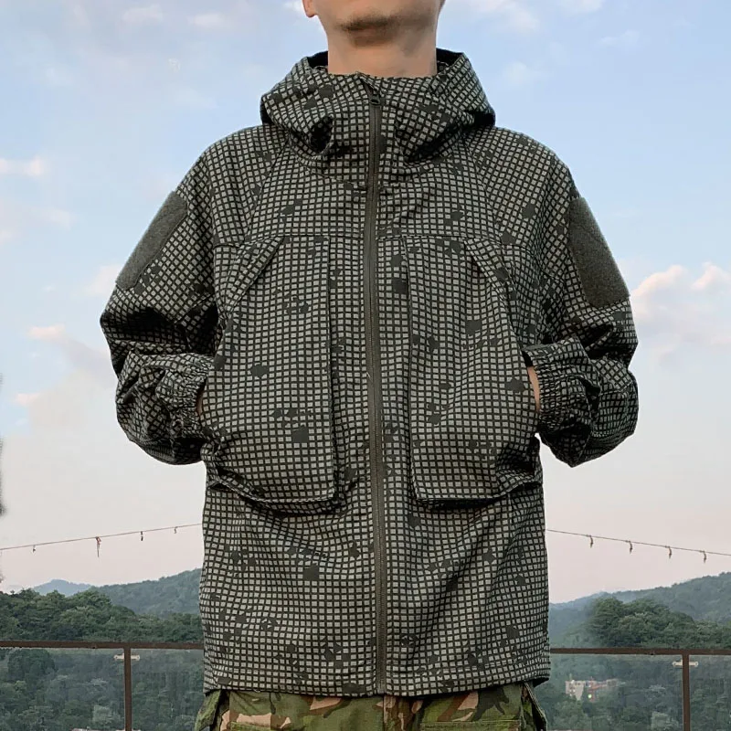 Wüste Nacht Taktische Leichte Jacke, Tarnung Strickjacke, Warmer Graben, Militär gewebe, 5050 Nylon Baumwolle