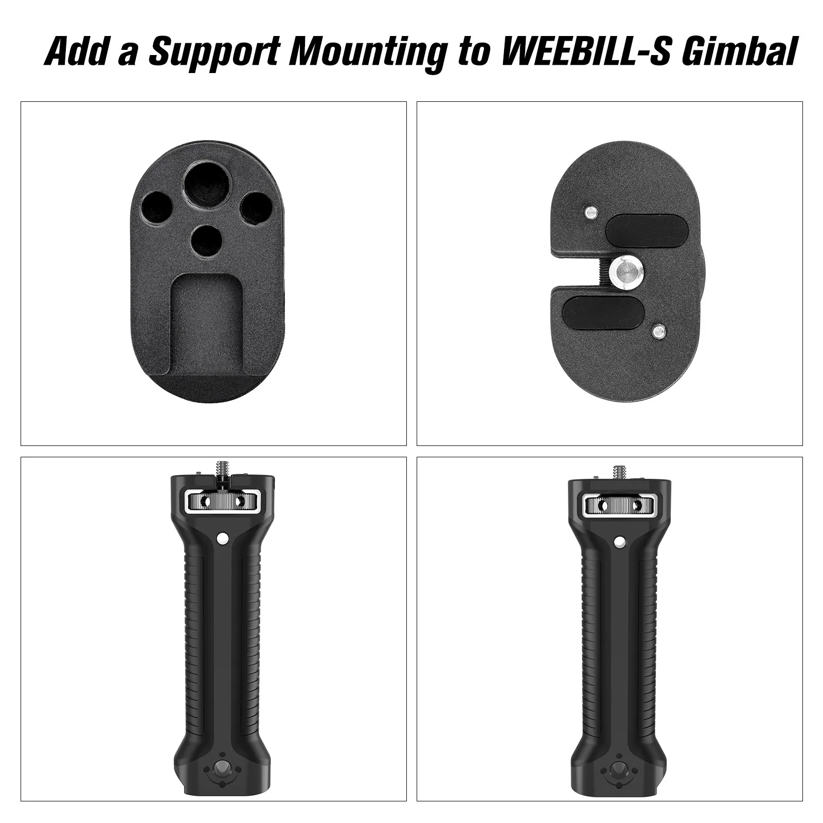 Stabilizer Handle Hand Grip Extension Rod Holder For zhiyun Gimbal Cold Shoe Mount Screw Holes for Zhiyun Weebill S WEEBILL 2