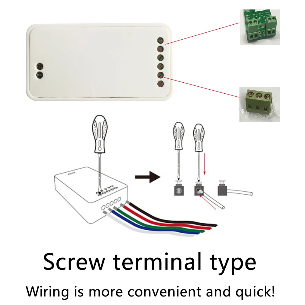 Controlador LED inteligente Tuya Zigbee, RGB + CCT, controlador de tira de luz de 6 pines, DC12-24V que funciona con el asistente de Google Alexa