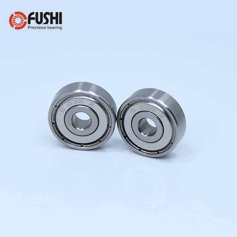 S636ZZ Bearing 6*22*7 mm 10Pcs ABEC-1 Grade S636ZZ SS 636 Z Stainless Steel Miniature S636 ZZ Ball Bearings