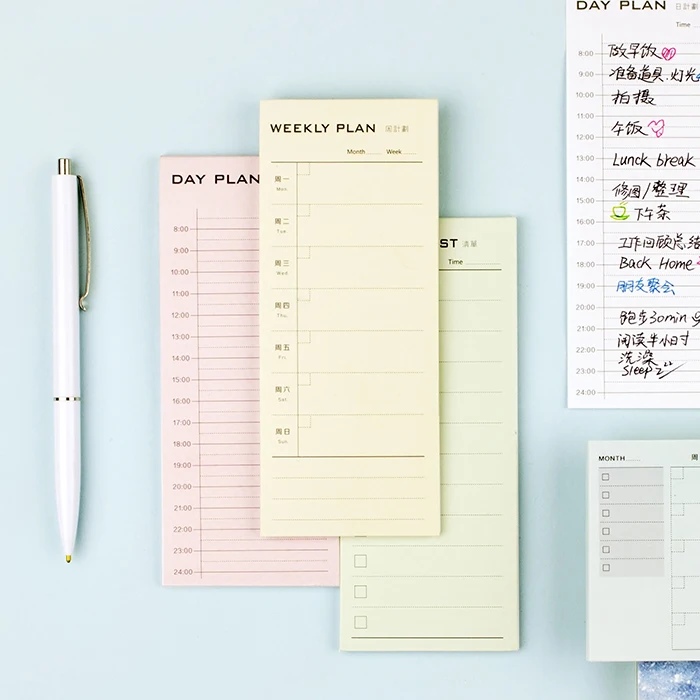 1pc 30 Sheets Simple To Do List Check List Sticky Notes Memo Padt Study Office Schedule Plan Sticky Notes N Times   Memo Pads