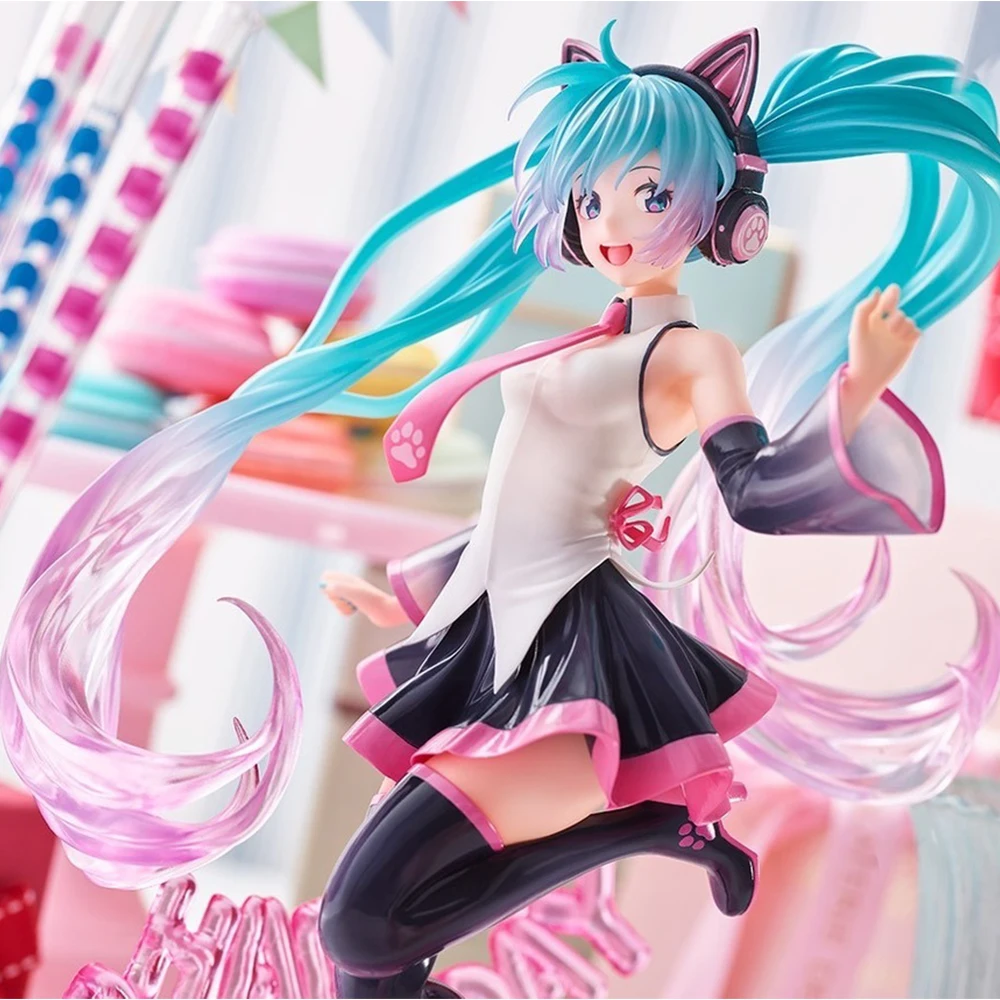 

Фигурка аниме оригинальная TAITO кошачьи уши Ver. Hatsune Miku, фигурка, подходящая модель, игрушка для детей, рождественский подарок, бесплатная доставка товара