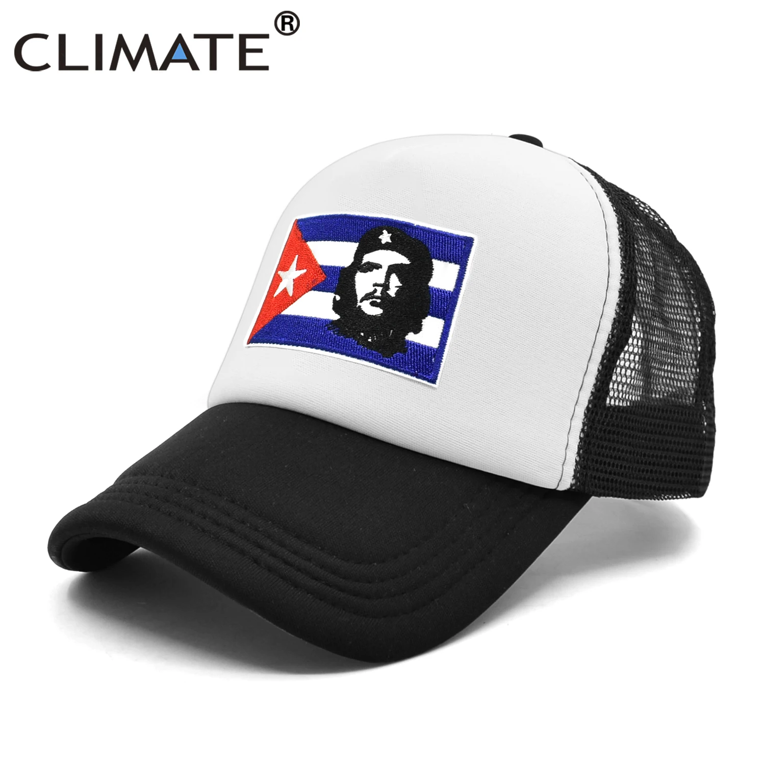 CLIMATE Che Guevara Trucker Cap Cuba Hero Cuba Flag Cap Che Ernesto Guevara Trucker Cap Hat Cap Cool Summer Mesh Trucker Cap