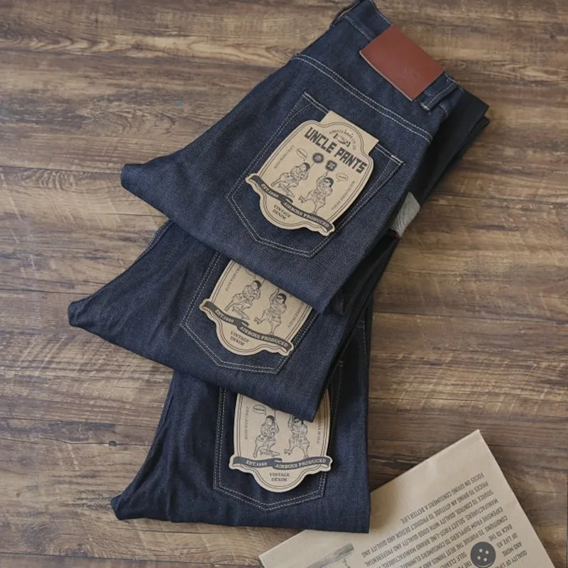 Imagem -05 - Calça Jeans Masculina Folgada Jeans de Algodão para Outono e Inverno Calça Reta Lisa e Sólida para Caminhada ao ar Livre Ferramentas de Carga e Esportes