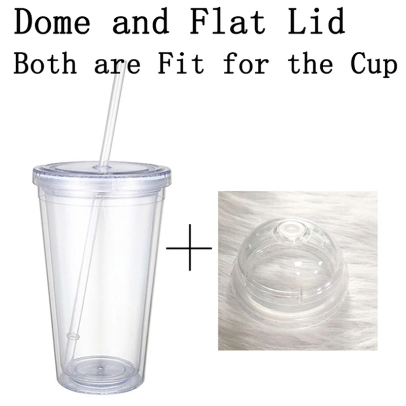 20oz Clear Acrylic Tumbler With Straw Lid Double Wall Water Bottle Leakage Proof Plastic Cups Outdoor Water Mugs For Drinking