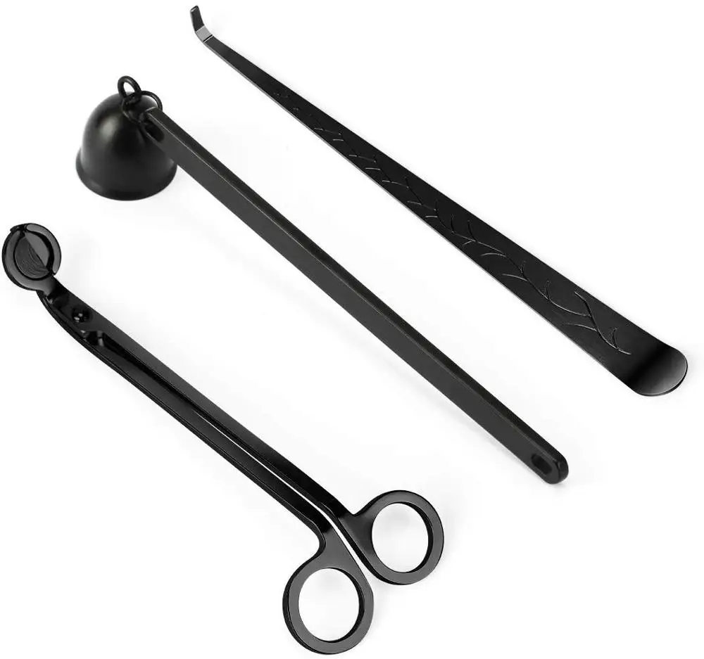 Stainless Steel Candle Accessory Set, Metal Candle Wick, Cut Out, Cover, Pick Hook, Aromatherapy