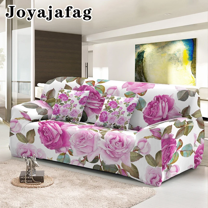 

Elegant Flowers Pattern Elastic Sofa Covers for Living Room Modern Sectional Corner Slipcovers Couch Cover Sofas Protector