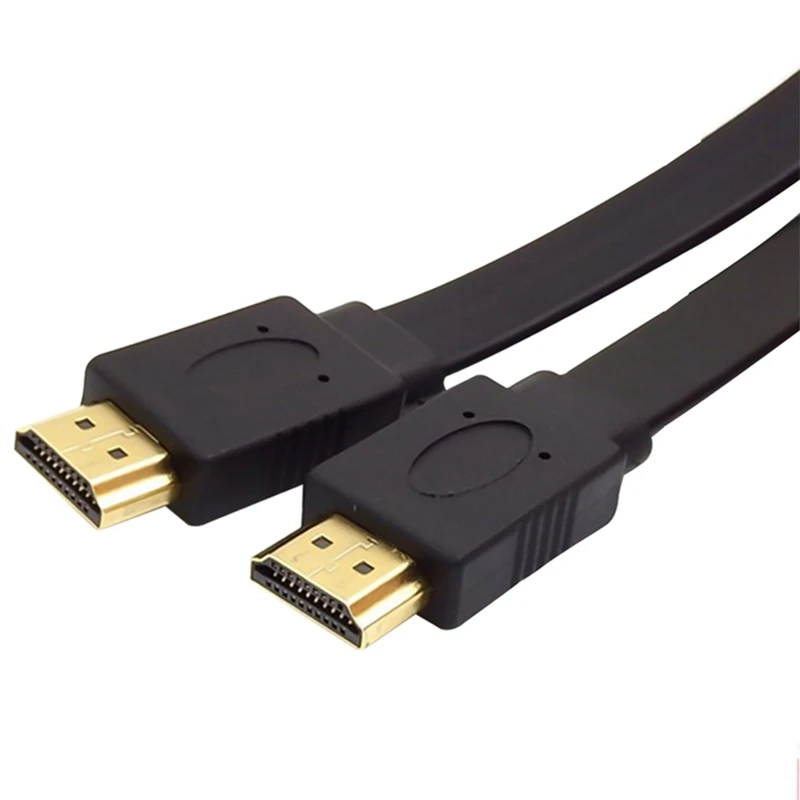 Cable de alta calidad Full HD corto HDMI, Compatible con 3D macho a macho, Cable plano para Audio, vídeo, HD, TV, 30 cm, 50 cm