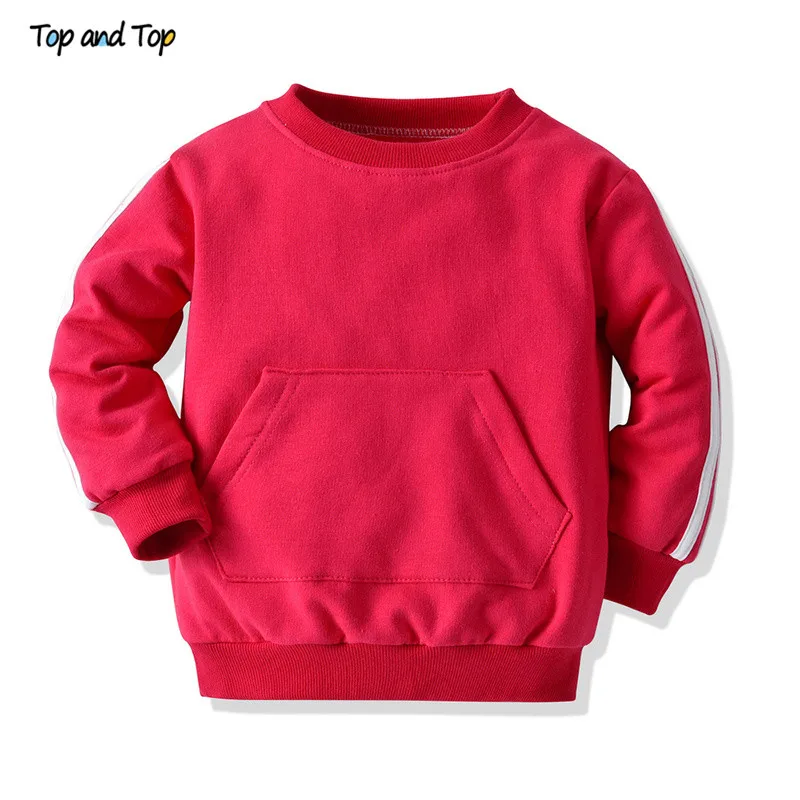 Top and Top Autmn&Winter Fashion Unisex Baby Striped Clothing Sets Pullover Sweatshirt+Pants Boys Casual Clothes Tracksuit Bebes