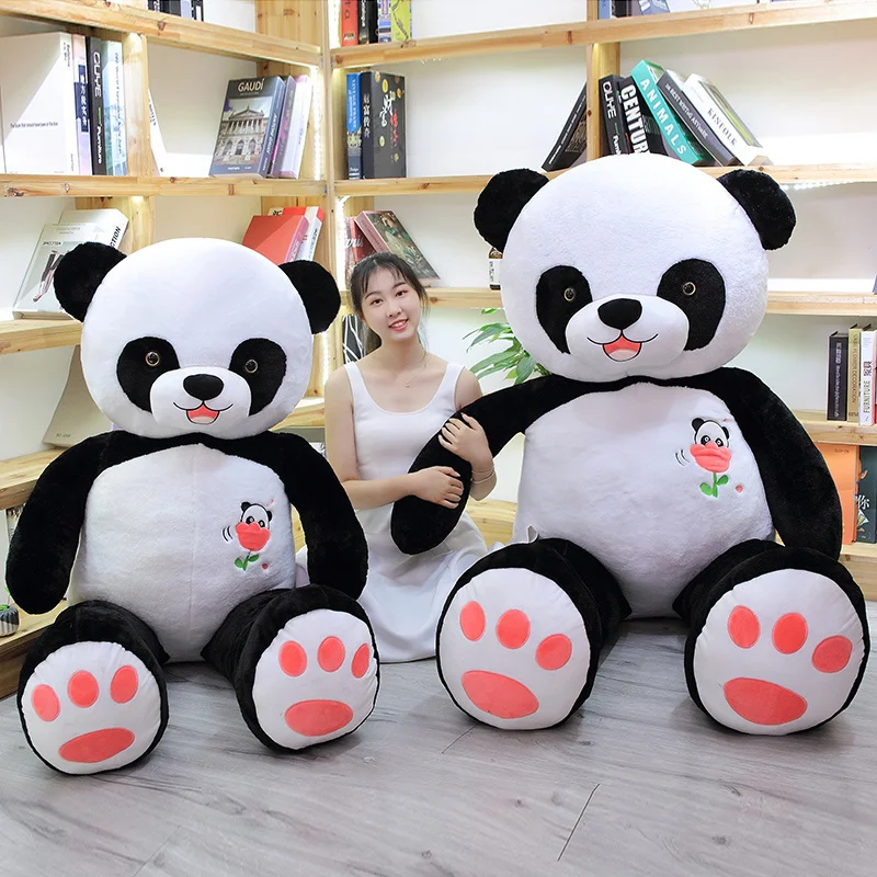 Hot 60/80/100CM Cute Big Panda Doll Plush Toy Animals Pillow Kids Birthday Christmas Gifts Cartoon Toys Big Pillow On The Bed