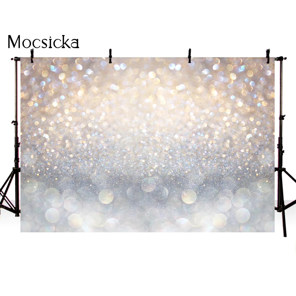 사진용 크리스마스 트리 겨울 눈 배경, 보케 반짝이 파티 장식, 선물 양말 사진 배경, 스튜디오 포토콜