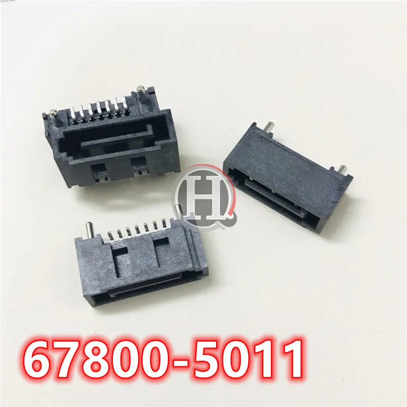 0678005011 67800-5011 7p 7-pin vertical SATA socket connector SATA HEADER 7POS SLD SMD