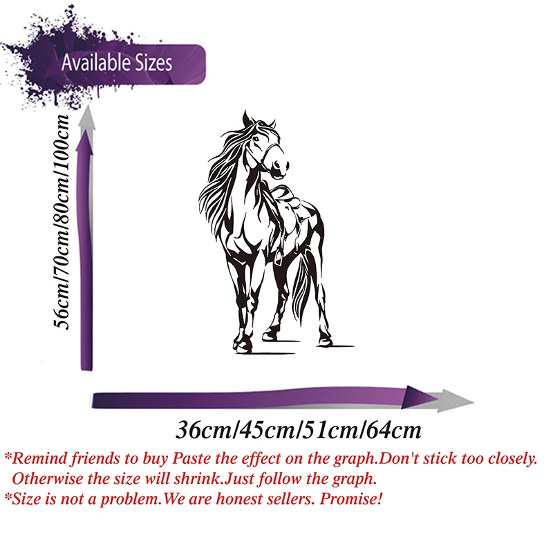 Large Horse Animal Wall Sticker Living Room Playroom Zoo Jungle Horse Unicorn Wall Decal Bedroom Vinyl Home Decor
