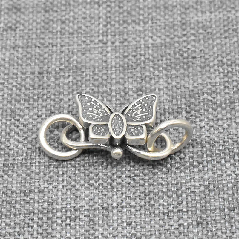 

4pcs of 925 Sterling Silver Oxidized Butterfly S Clasp Connectors for Bracelet Necklace