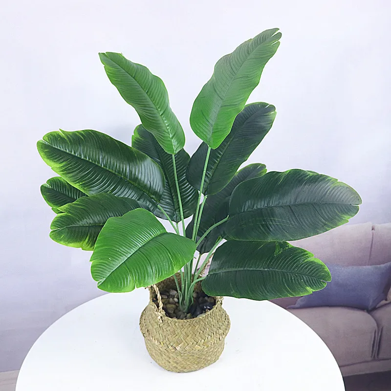 66cm artificial bananeira árvore verde simulação banyan plástico tropical plantas arte paisagismo varanda casa deco acessórios