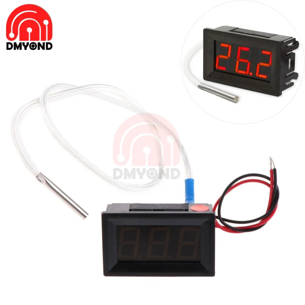 XH-B310 DC Digital Tube LED Display Thermometer 12V Temperature Meter K-type R06 Stick Thermocouple Tester -30~800 Thermograph