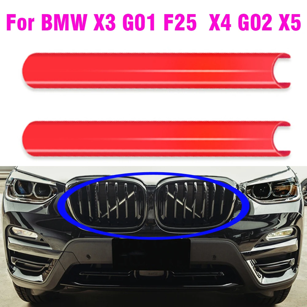 M Sport Style Front Grille Trim Strips Cover Frame Stickers For BMW G01 X3 G02 X4 G05 X5 Grill Car Accessories