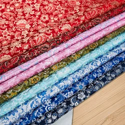 Chinese brocade jacquard fabric for sewing cheongsam kimono patchwork needlework satin costume materials various colors