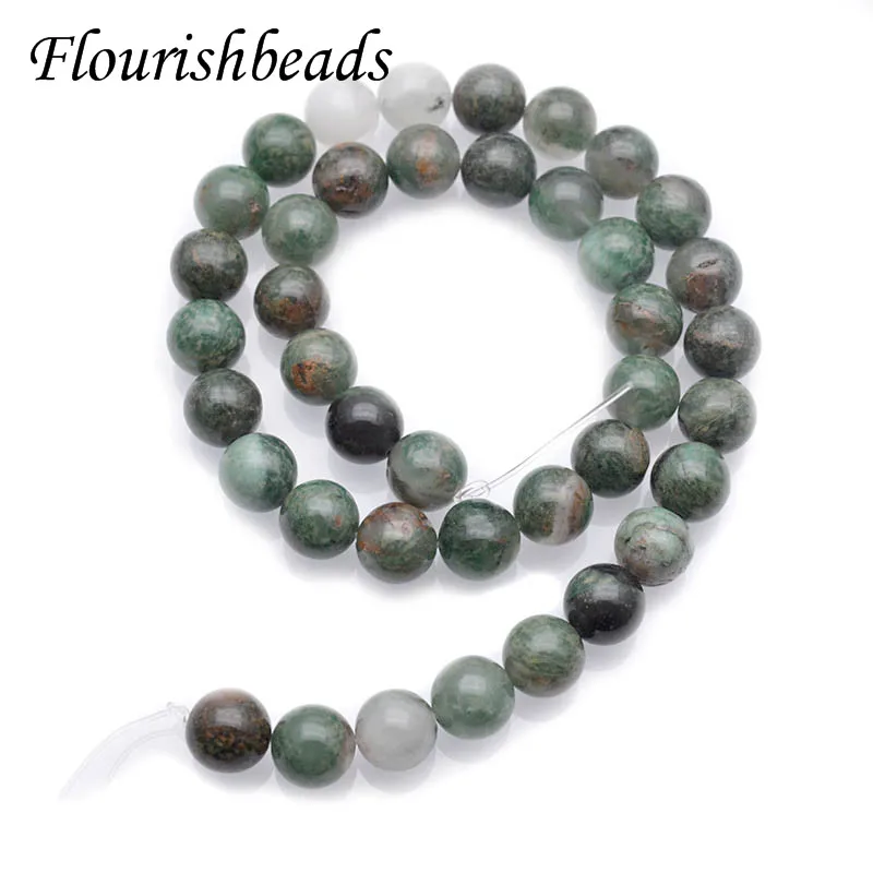 10mm Natural Stone African Jade Round Smooth Loose Beads for Jewelry Making DIY Bracelet Necklace 5 Strands Per Lot