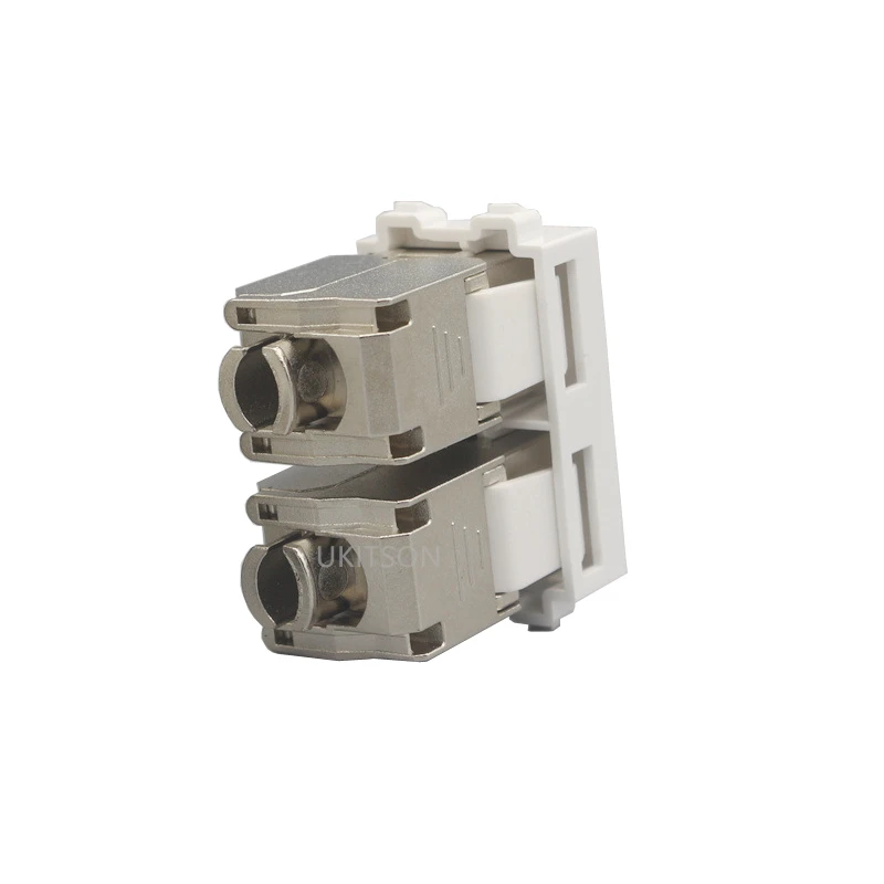 Two Ports CAT.6A RJ45 CAT7 Module Plug Full Shielded Zinc Alloy Socket 10GB Network Jack Connector Adapter For Internet