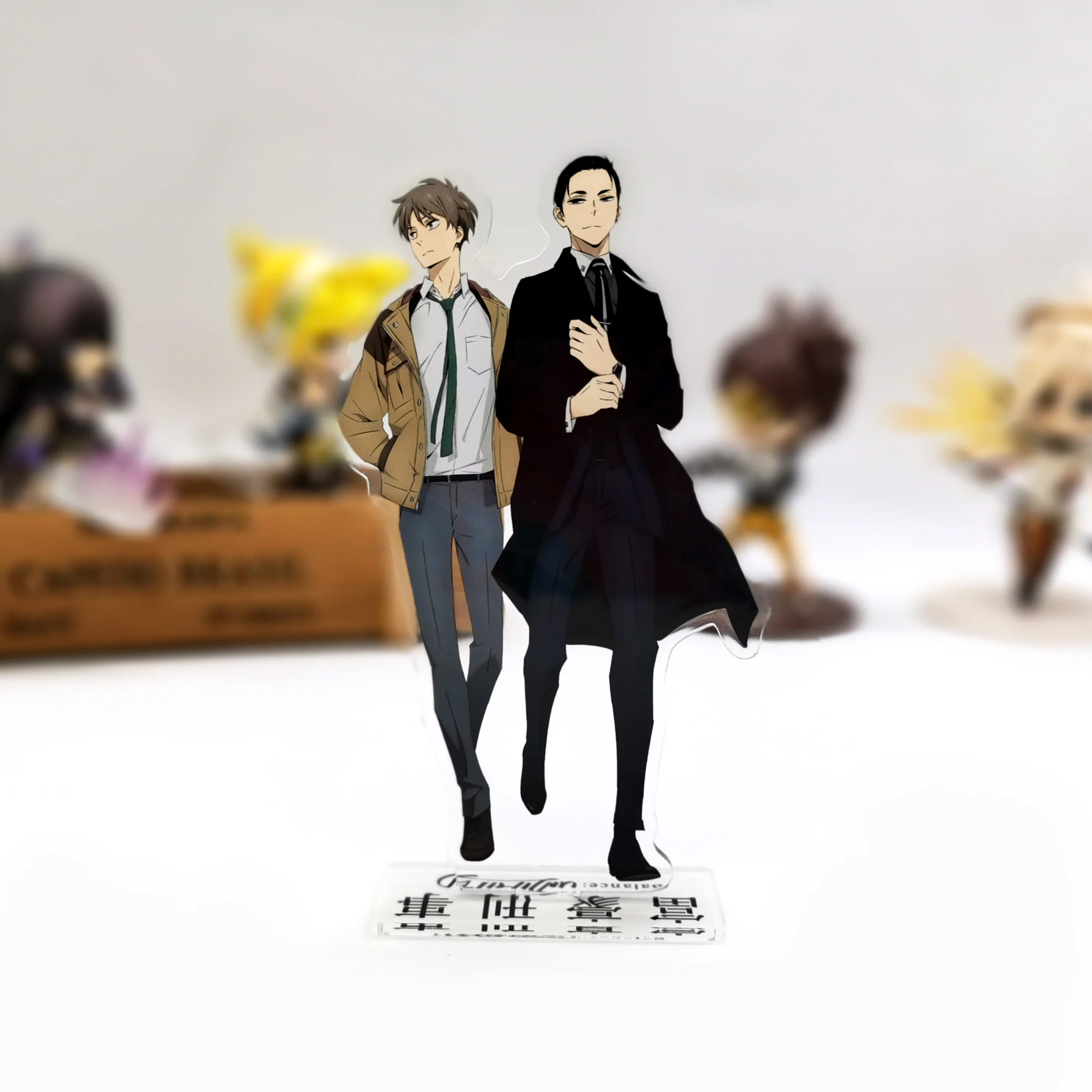 Fugou Keiji Balance Unlimited Kanbe Daisuke Kato Haru HM acrylic stand figure model plate holder cake topper anime