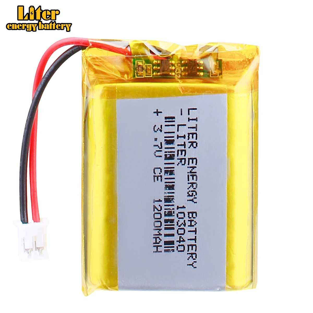 JST XHR 2.0mm 2pin 3.7V 1200MAH 103040 Lithium Polymer LiPo Rechargeable Battery For Mp3 headphone PAD DVD bluetooth camera