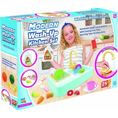 Kayyum Toy Modern Kitchen With Fountain Sink Set Kitchen Toy Set