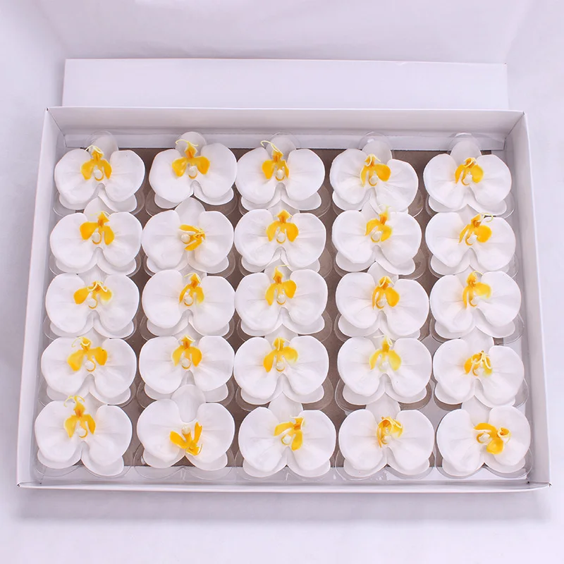 25pc Soap Flower Eternal Butterfly Orchid Valentine\'s Day Creative Artificial Flower Present Home Decoration Handmade Soap