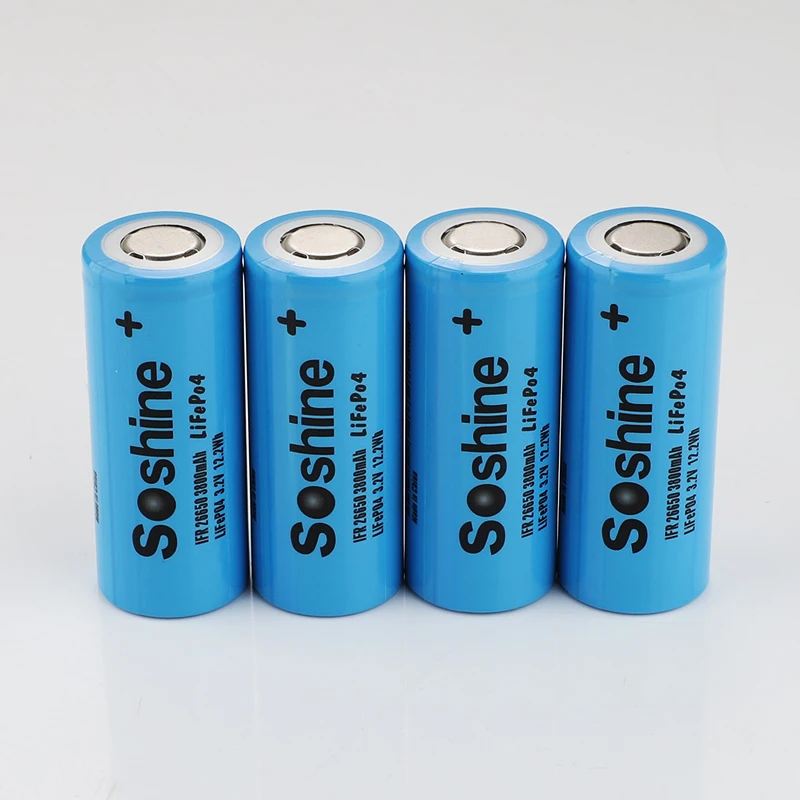 Soshine 26650 LiFePO4 Battery: 3.2V 3800mAh Rechargeable Battery with Battery Case Box