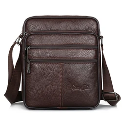 Bolsa de ombro crossbody de couro para homens, sacos mensageiro masculinos, bolsa de negócios pequena, bolsas casuais, moda