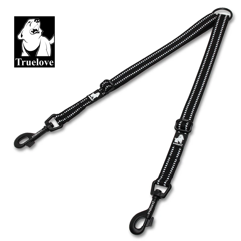 

Truelove Pet Double Dog Leash Nylon Reflective Webbing Adjustable Zinc Alloy Hook Suitable for Training Pet Run Product TLL2371