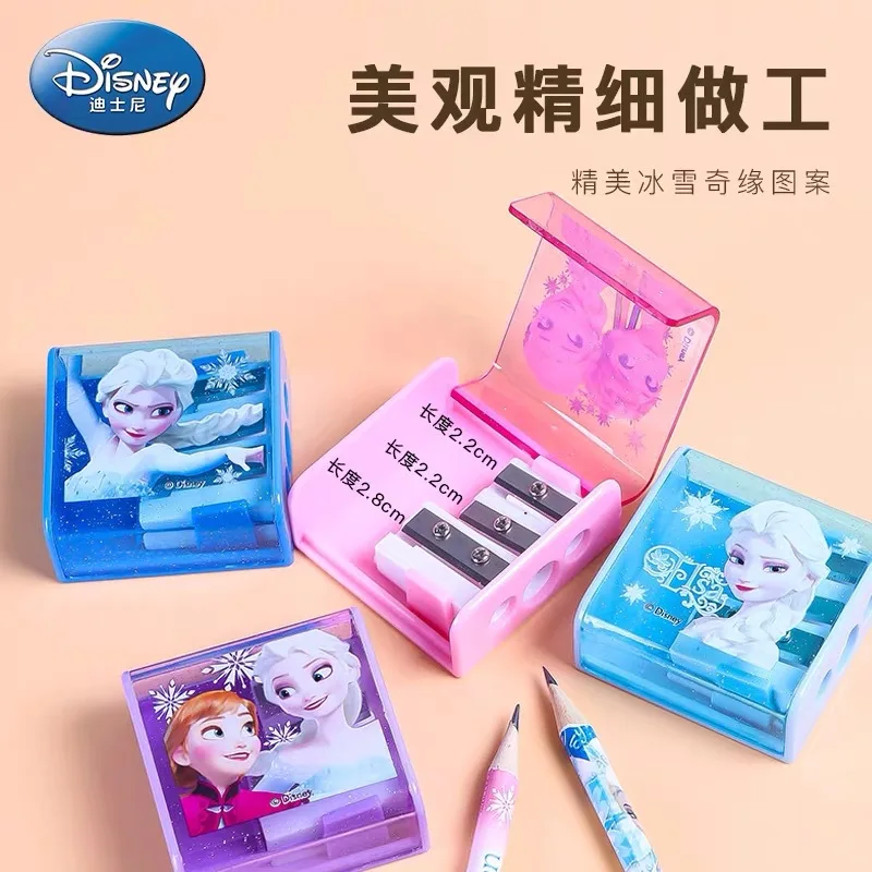 Pack of 16 Disney Frozen Pencil Sharpener Fashion Cute Three-hole Cartoon Pencil Sharpener Office School Supplies Gift