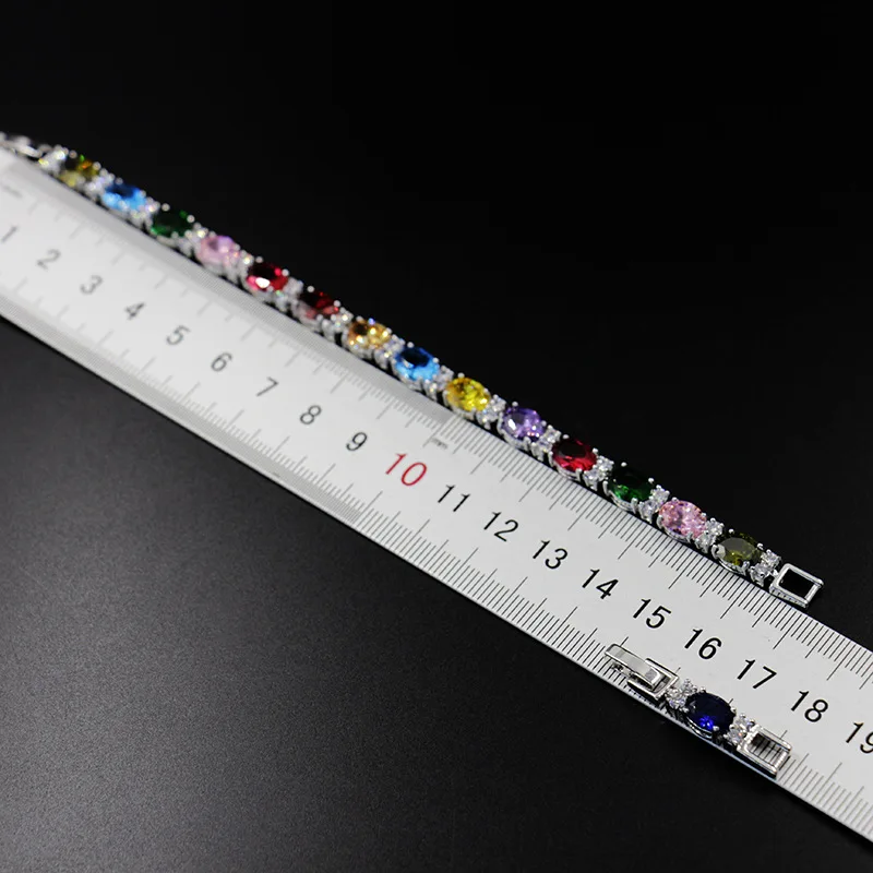 Cellacity Silver  Jewelry Gemstones Bracelet for Women Oval Zircon Trendy Female Fine JewelryValentine\'s Day gift Wholesale