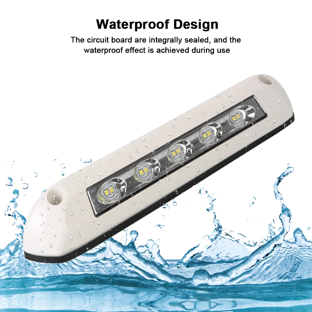 Waterproof RV Van Trailer Exterior Lamp Caravan Interior Wall Lamps 12V/24V Light Bar LED Awning Porch Light Caravan Accessories
