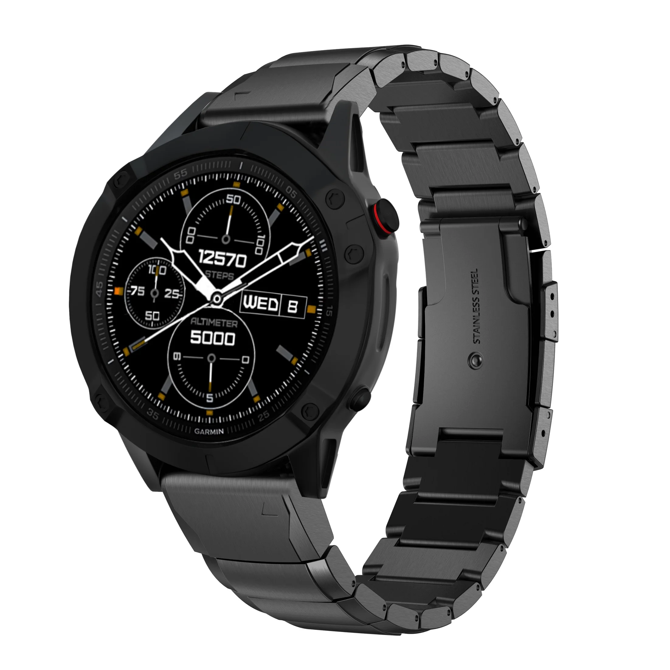 Strap width 22mm sport accessory wrists straps quick release stainless steel classic luxury wrist bands for Garmin Fenix 5 Bands
