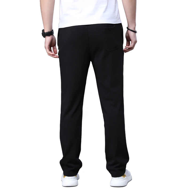 Men\'s Sports Pants with Zipper Pockets,Elastic Waist Sweatpants, Casual Jogging Trousers, Monochromatic, Plus Size, 6XL