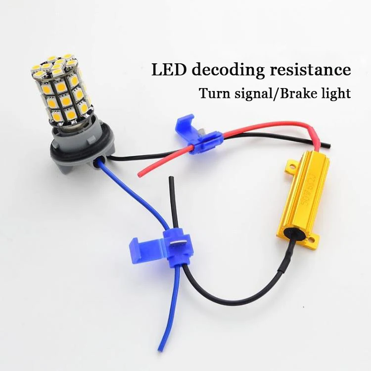 Décodeur LED transporteurs iné avec coque en aluminium, résistance de puissance, charge de clignotant de voiture, réparation de lampe, 25W, 8 ohm, 50W, 6 ohm