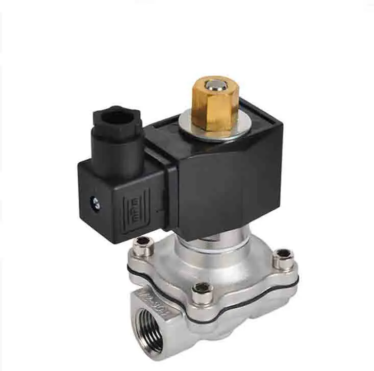 

3/8" 1/2" 1" 1 1/4" 1 1/2" 2 Вт нормально разомкнутый электромагнитный клапан из нержавеющей стали прямого действия