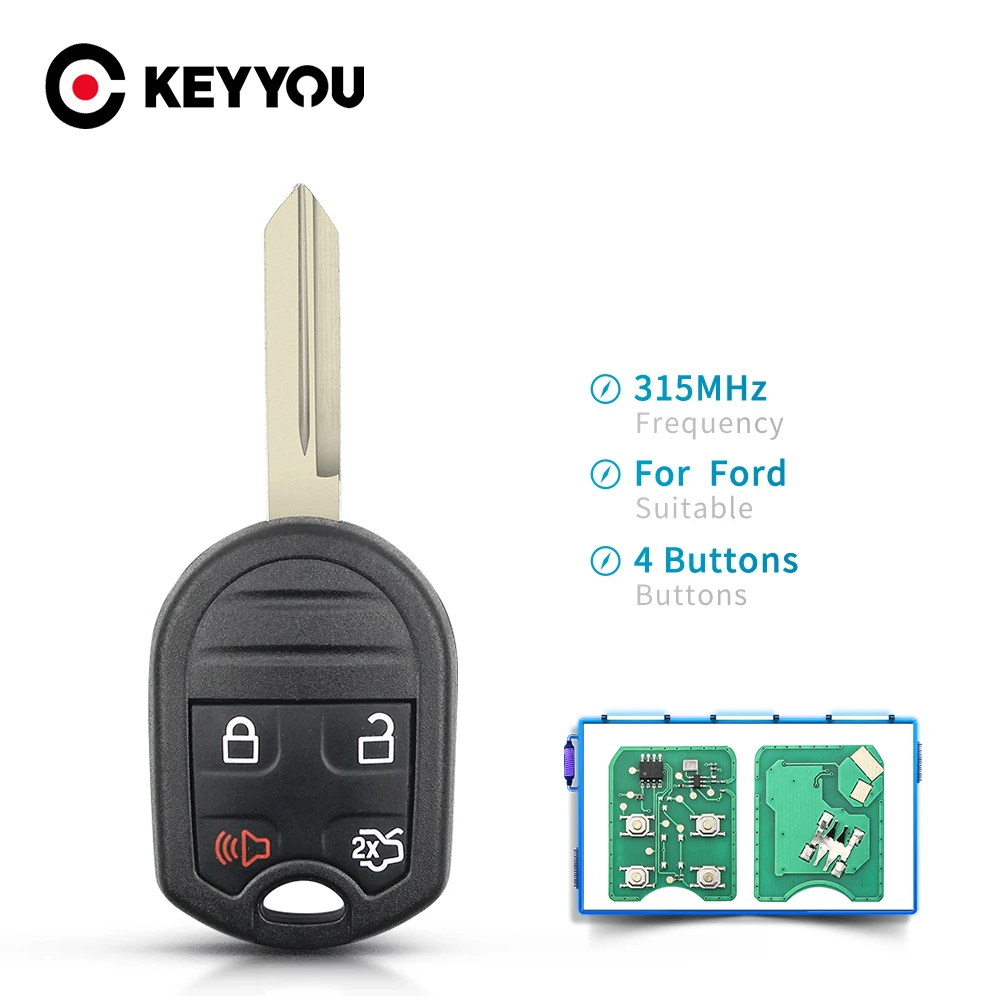 KEYYOU CWTWB1U793 315Mhz Car Smart Remote Key For Ford Edge Escape Expedition Explorer For Mazda Tribute Fob 4D63 Chip 80 Bits