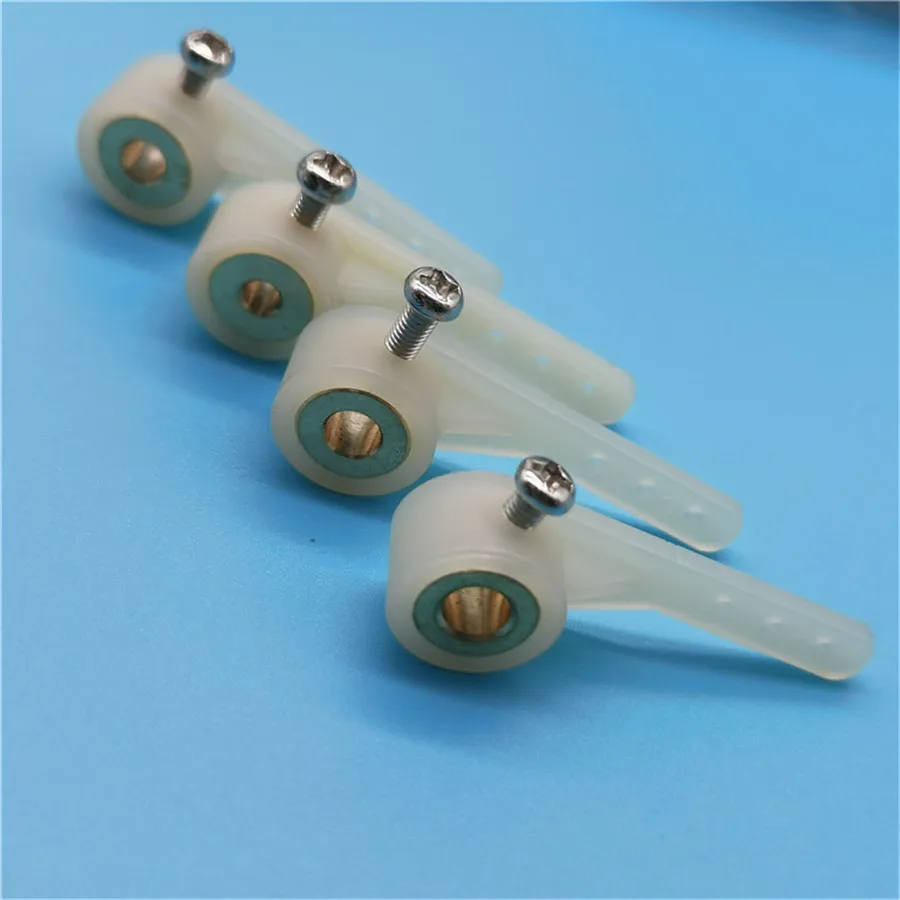 5 Pcs Steering Arms 1/2 Arm  3 Hole With Screw For RC Airplanes Parts Electric Planes Foam  Model Accessories Color White